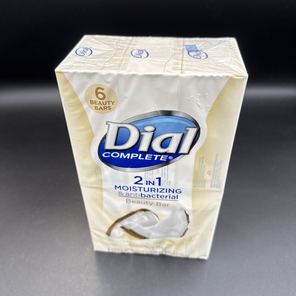 6 Dial Coconut Milk Soap Bars 2 in 1 Moisturizing & Antibacterial 3.8 oz